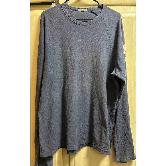 JAMES PERSE Standard Men's Blue Graphic Long Sleeve Crew T-Shirt - Size 3/Large - Picture 1 of 8